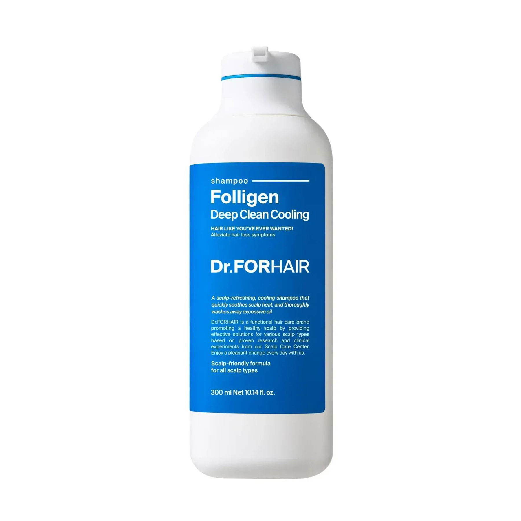 Глибокоочищувальний шампунь для волосся Dr.FORHAIR Folligen Deep Clean Cooling Shampoo з ефектом охолодження, 300 мл